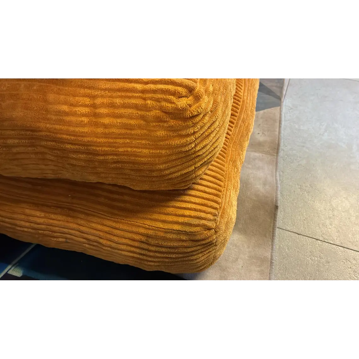 Silla Sofá Cama 155x81cm Puff Plegable Acolchada Hogar Naranja (Reacondicionado) 6