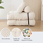 Silla Sofá Cama 155x81cm Puff Plegable Acolchada Hogar Beige (Reacondicionado) - Miniatura 5