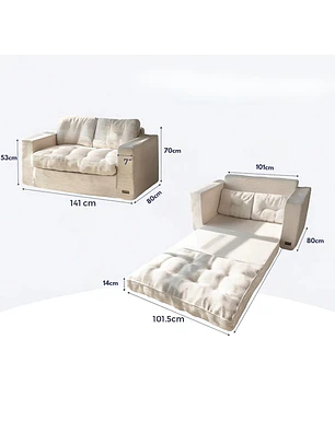Sofa Cama 2 en 1 Convertible Plegable Espuma Densa (Reacondicionado)
