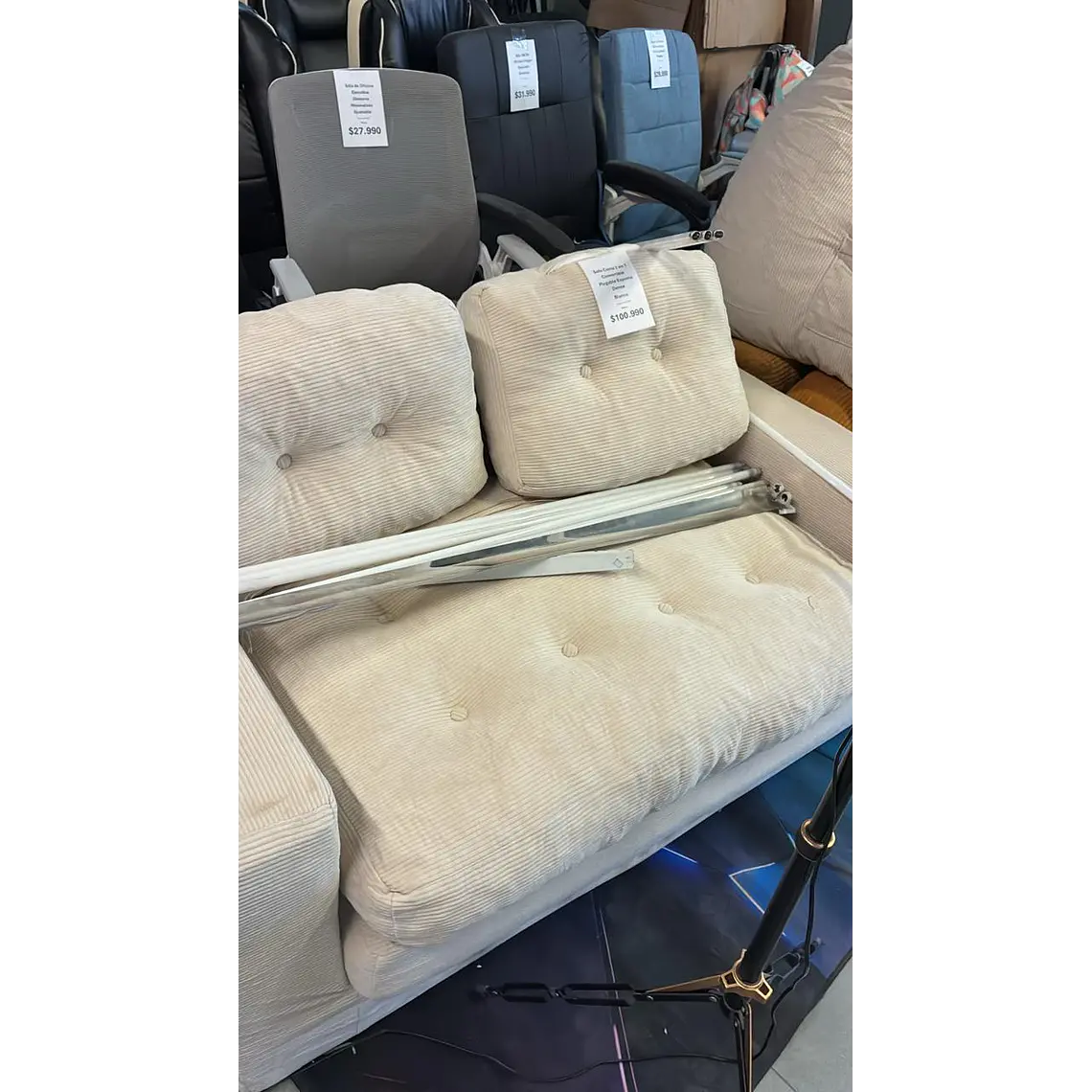 Sofa Cama 2 en 1 Convertible Plegable Espuma Densa (Reacondicionado) 6