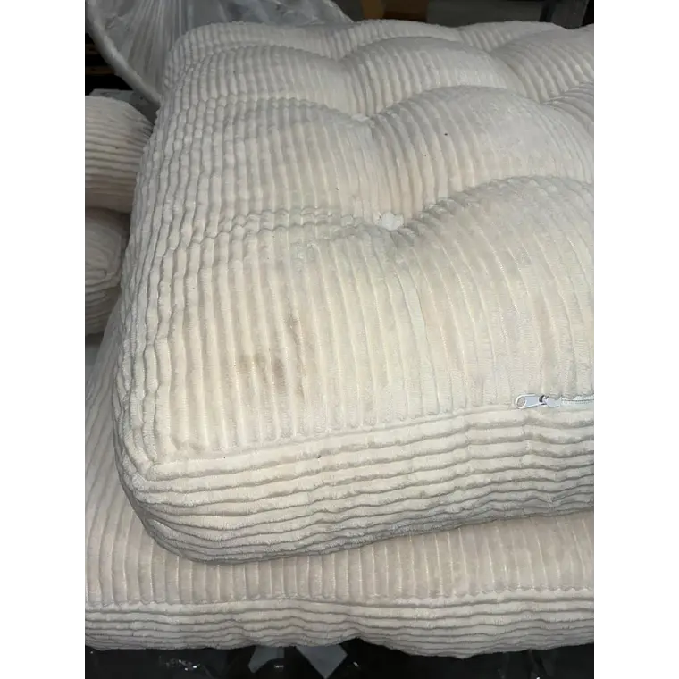 Silla Sofá Cama 155x81cm Puff Plegable Acolchada Hogar Beige (Reacondicionado) 10