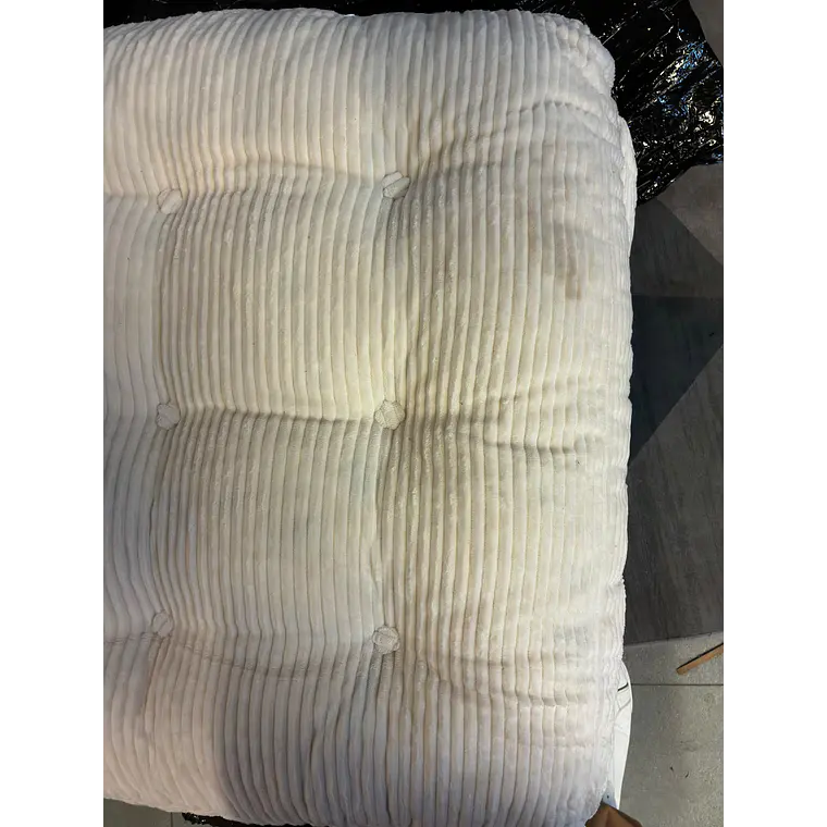 Silla Sofá Cama 155x81cm Puff Plegable Acolchada Hogar Beige (Reacondicionado) 11