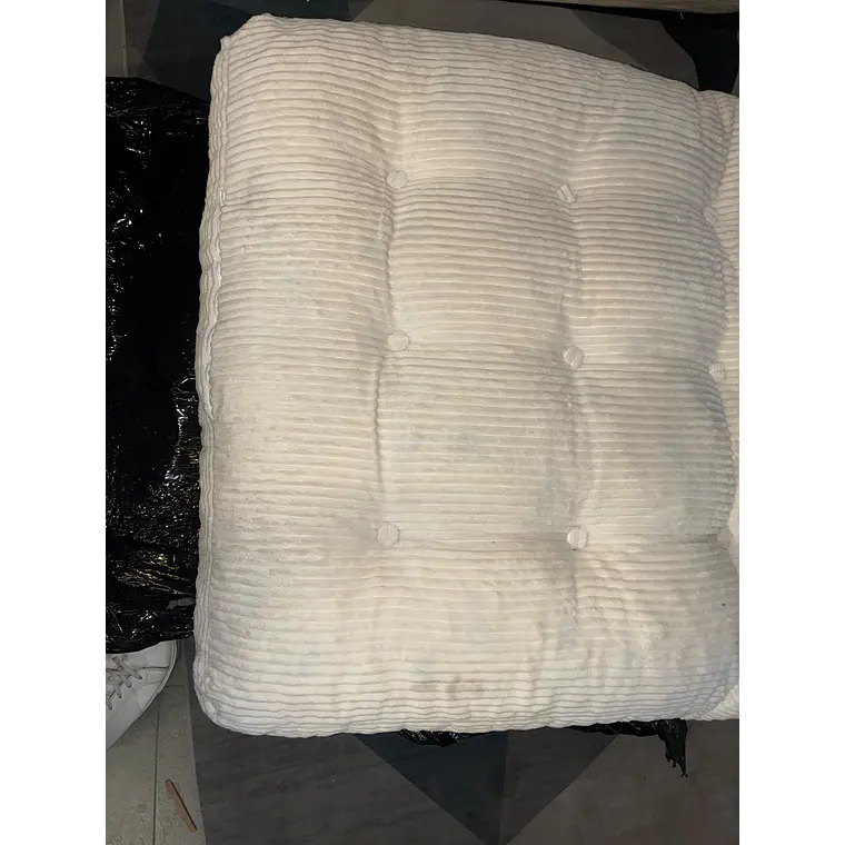 Silla Sofá Cama 155x81cm Puff Plegable Acolchada Hogar Beige (Reacondicionado) 16