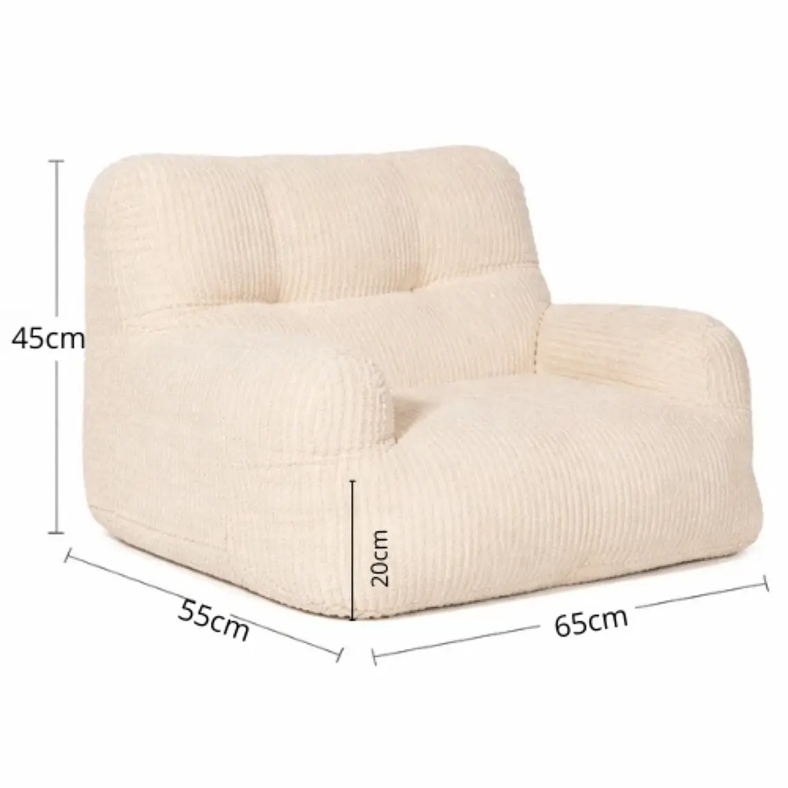 Puff Silla Sillon Infantil Bajo 55x65 Espuma Acolchable (Reacondicionado) 3