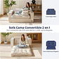 Sofa Cama 2 en 1 Convertible Plegable Espuma Densa - Miniatura 9