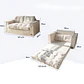 Sofa Cama 2 en 1 Convertible Plegable Espuma Densa - Miniatura 7