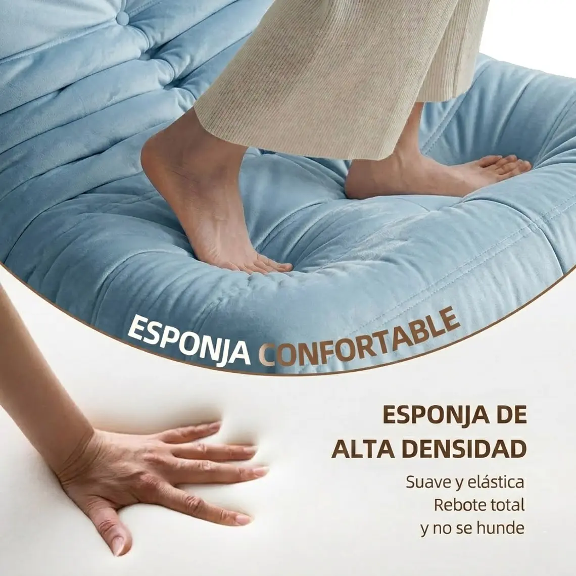 Silla De Piso Soporte Lumbar Sofá Tumbona Para Adultos 3