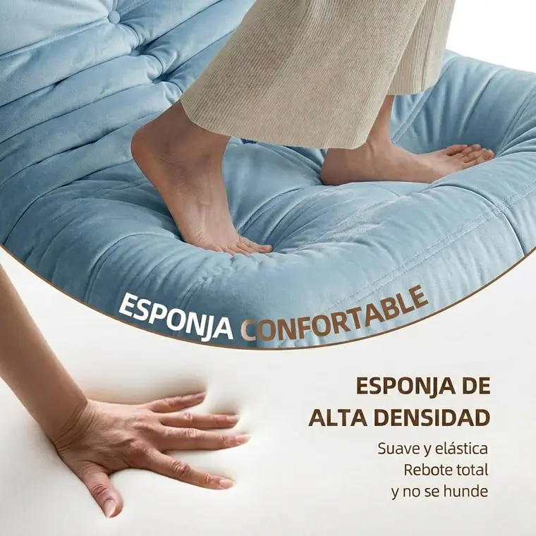 Silla De Piso Soporte Lumbar Sofá Tumbona Para Adultos 3