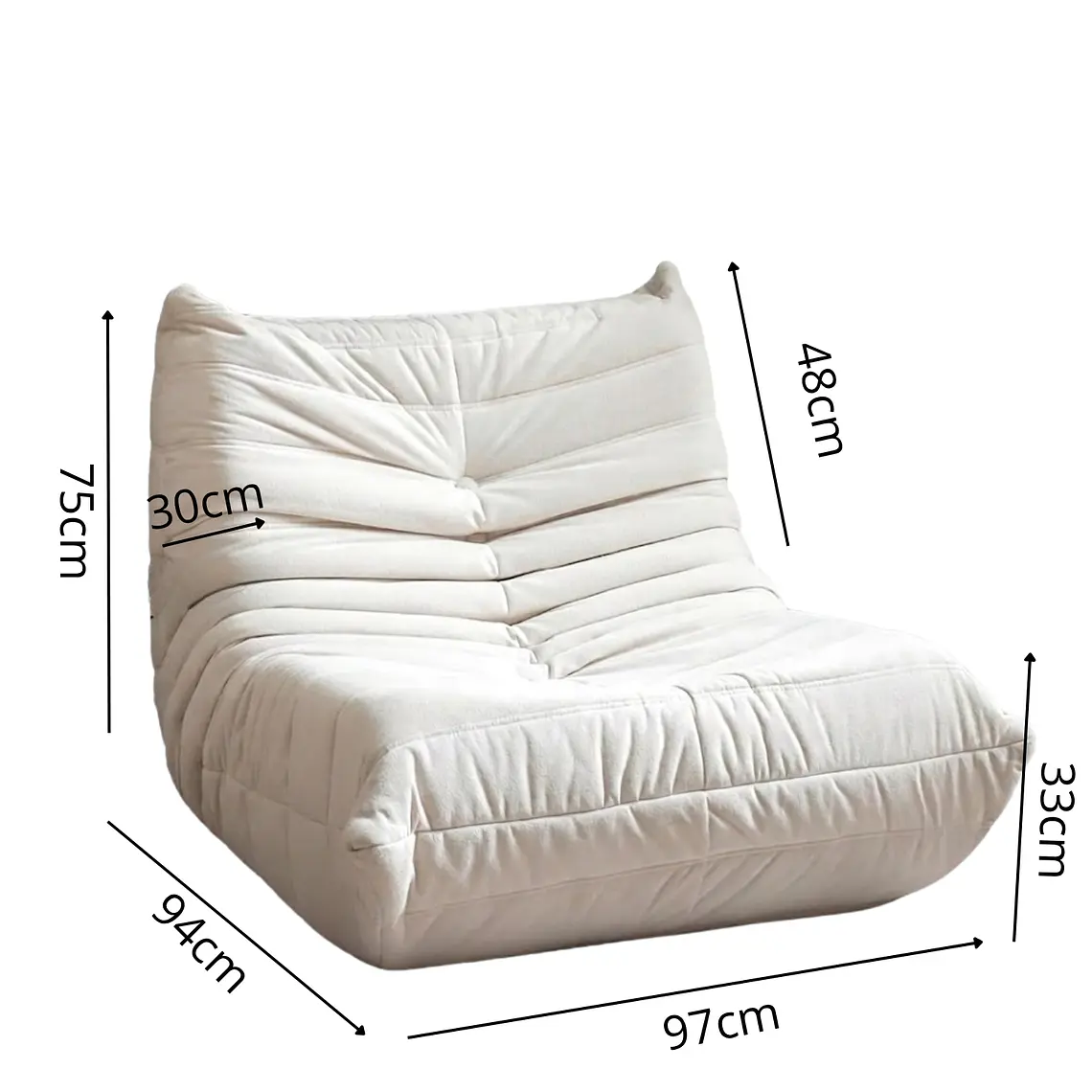 Silla De Piso Soporte Lumbar Sofá Tumbona Para Adultos 2