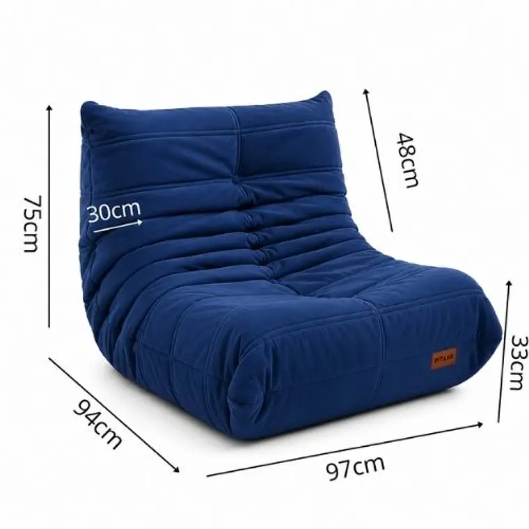 Sofá Puff Individual Tipo Togo Sillón Ergonómico 97x75cm 4