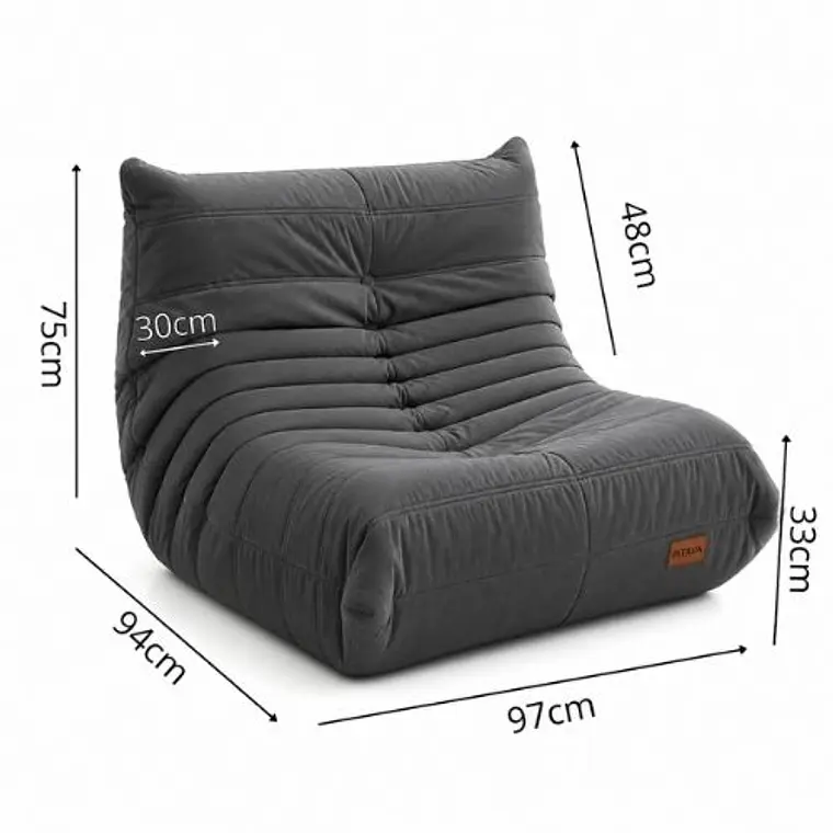 Sofá Puff Individual Tipo Togo Sillón Ergonómico 97x75cm 2