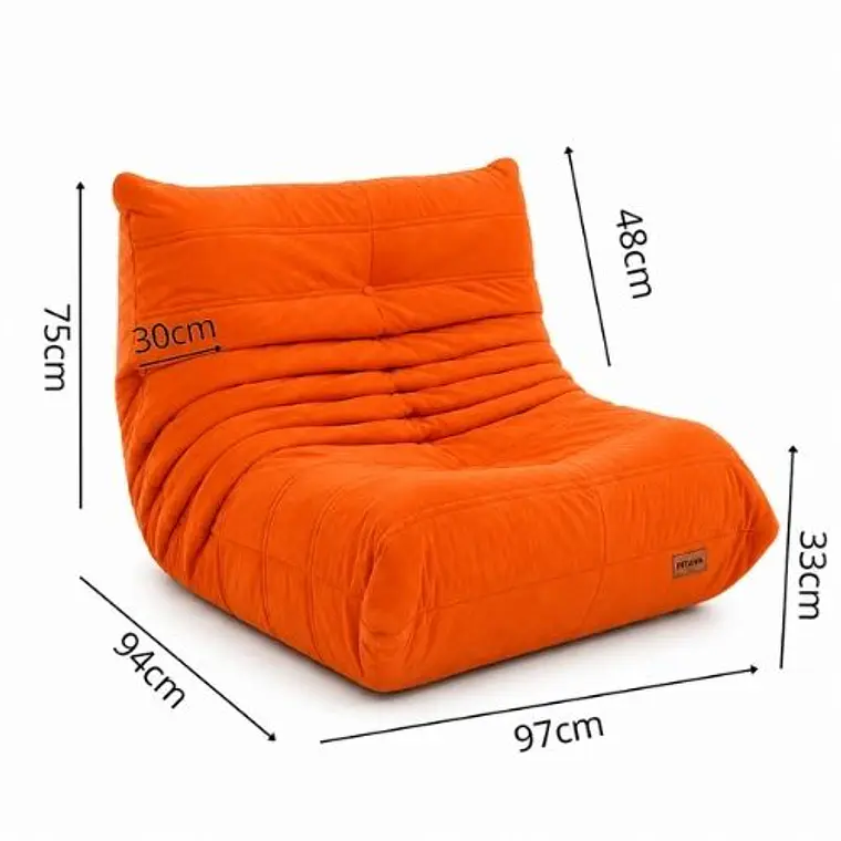 Sofá Puff Individual Tipo Togo Sillón Ergonómico 97x75cm 2