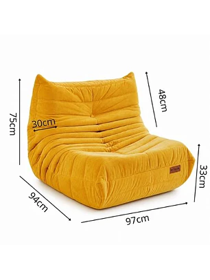 Sofá Puff Individual Tipo Togo Sillón Ergonómico 97x75cm