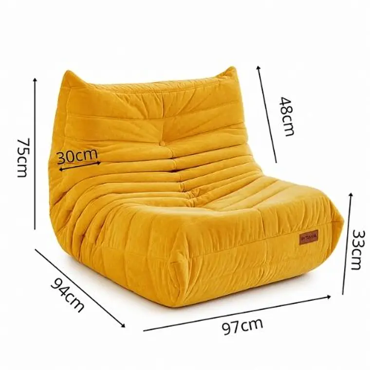 Sofá Puff Individual Tipo Togo Sillón Ergonómico 97x75cm 2