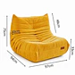 Sofá Puff Individual Tipo Togo Sillón Ergonómico 97x75cm - Miniatura 2