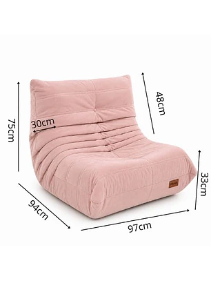 Sofá Puff Individual Tipo Togo Sillón Ergonómico 97x75cm