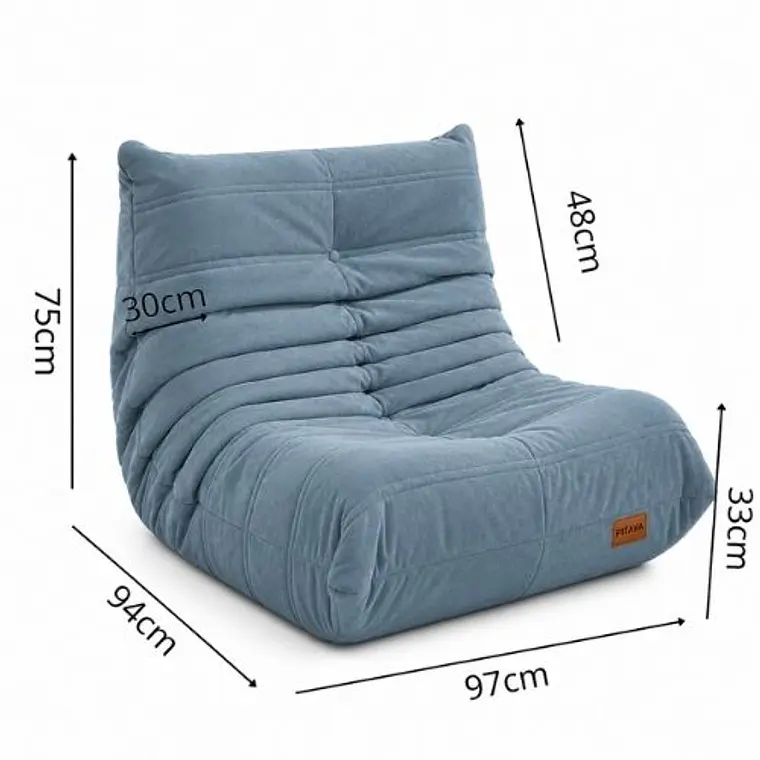 Sofá Puff Individual Tipo Togo Sillón Ergonómico 97x75cm 2