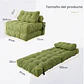 Silla Sofá Cama 155x81cm Puff Plegable Acolchada Hogar Verde (Recondicionado) - Miniatura 2