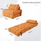 Silla Sofá Cama 187x85cm Puff Plegable Acolchada Hogar Naranja - Miniatura 5