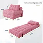 Silla Sofá Cama 187x85cm Puff Plegable Acolchada Hogar Rosa - Miniatura 5