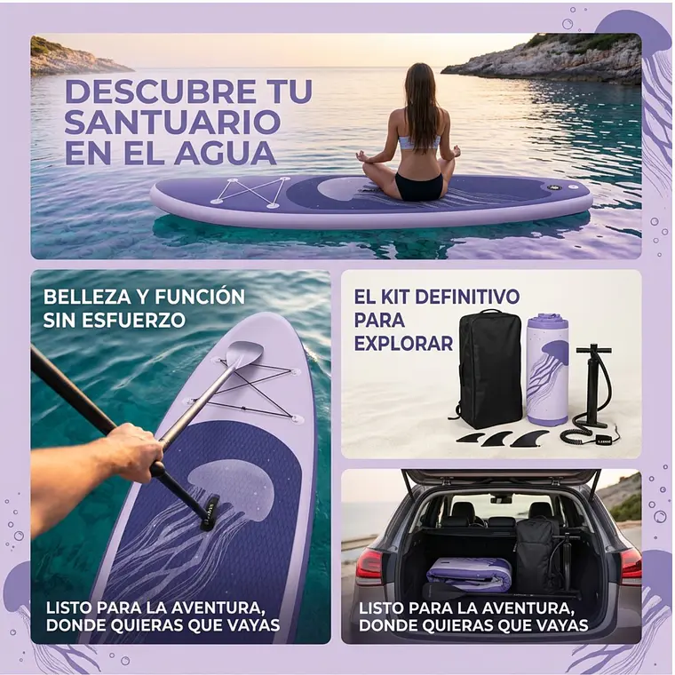 Tabla Paddle Surf LANME - Set De Medusa 8