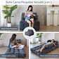 Silla Sofá Cama 187x85cm Puff Plegable Acolchada Hogar Gris (Reacondicionado) - Miniatura 2