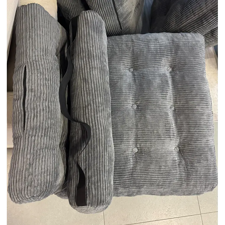 Silla Sofá Cama 187x85cm Puff Plegable Acolchada Hogar Gris (Reacondicionado) 8