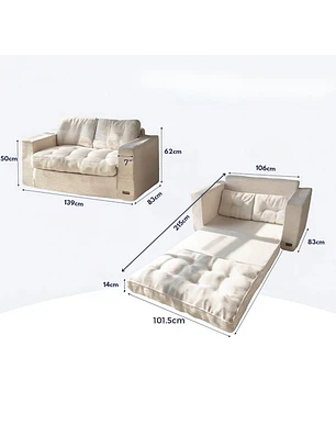 Sofa Cama 2 en 1 Convertible Plegable Espuma Densa