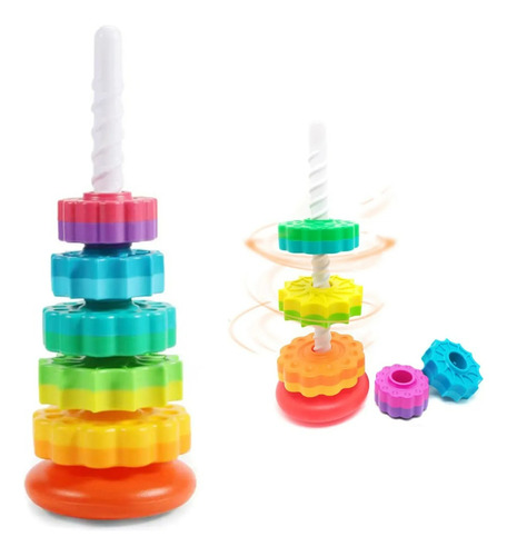 Spin Again Torre Giratoria Montessori Sensorial Causa-efecto 1