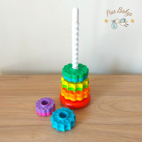Spin Again Torre Giratoria Montessori Sensorial Causa-efecto 3