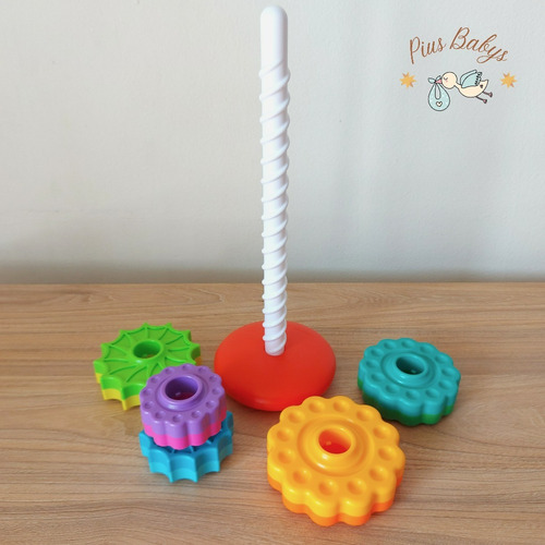 Spin Again Torre Giratoria Montessori Sensorial Causa-efecto 4
