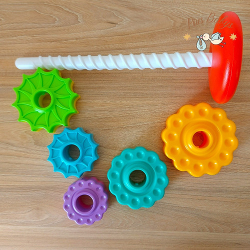 Spin Again Torre Giratoria Montessori Sensorial Causa-efecto 5