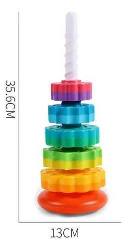 Spin Again Torre Giratoria Montessori Sensorial Causa-efecto 6