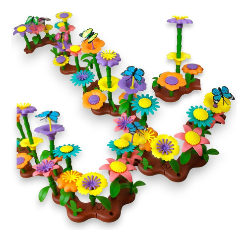Juego Construcción de Jardín de Flores Encajables 1