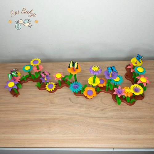 Juego Construcción de Jardín de Flores Encajables 2