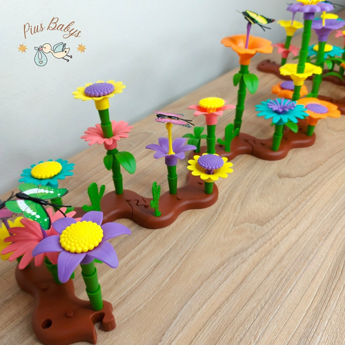 Juego Construcción de Jardín de Flores Encajables 5