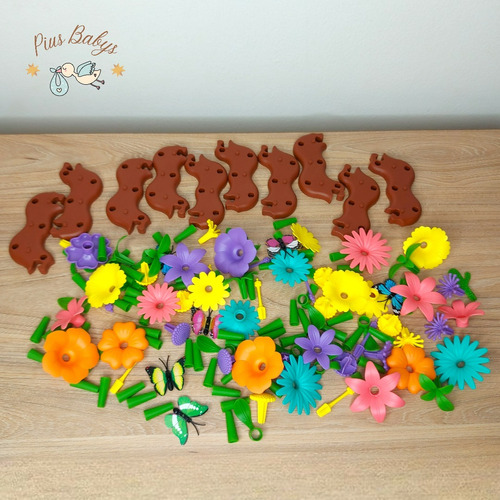 Juego Construcción de Jardín de Flores Encajables 6