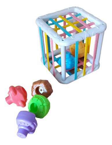 Juego Cubo y Cilindro de Encaje Montessori Sensorial 2
