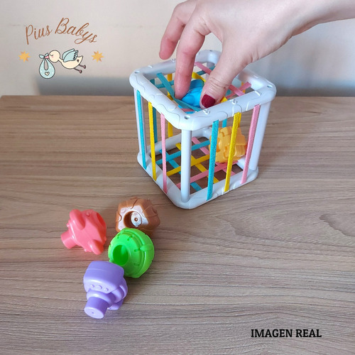 Juego Cubo y Cilindro de Encaje Montessori Sensorial 4