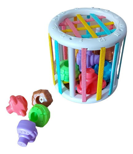 Juego Cubo y Cilindro de Encaje Montessori Sensorial 7
