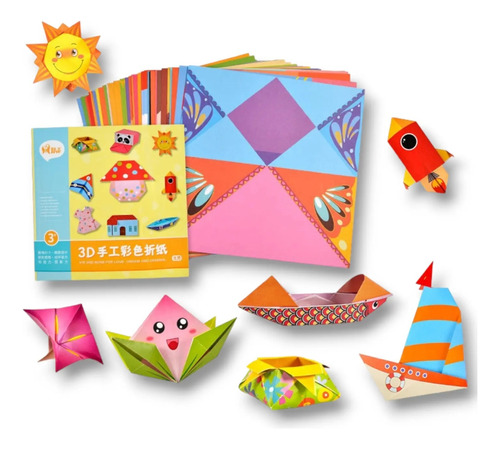 Set de Laminas para hacer 54 Figuras de Papel Estilo Origami 1