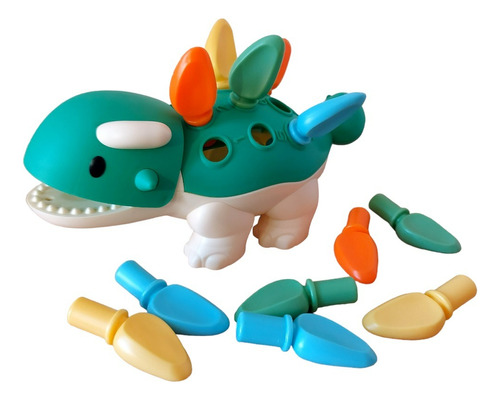 Dinosaurio con Púas Encajables Montessori 1