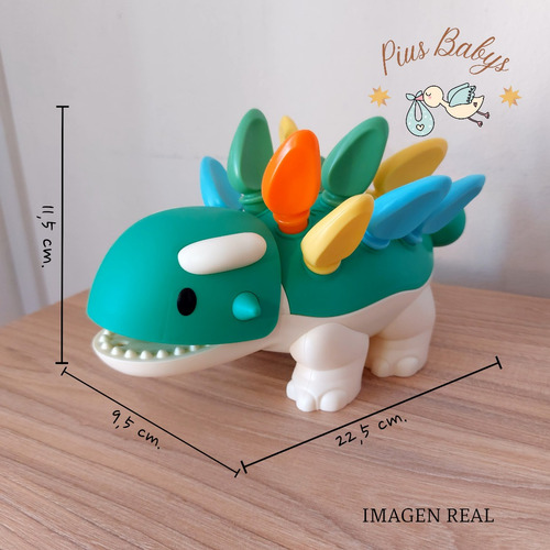 Dinosaurio con Púas Encajables Montessori 8