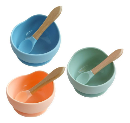 Bowl de Silicona con Cuchara para Bebé 1