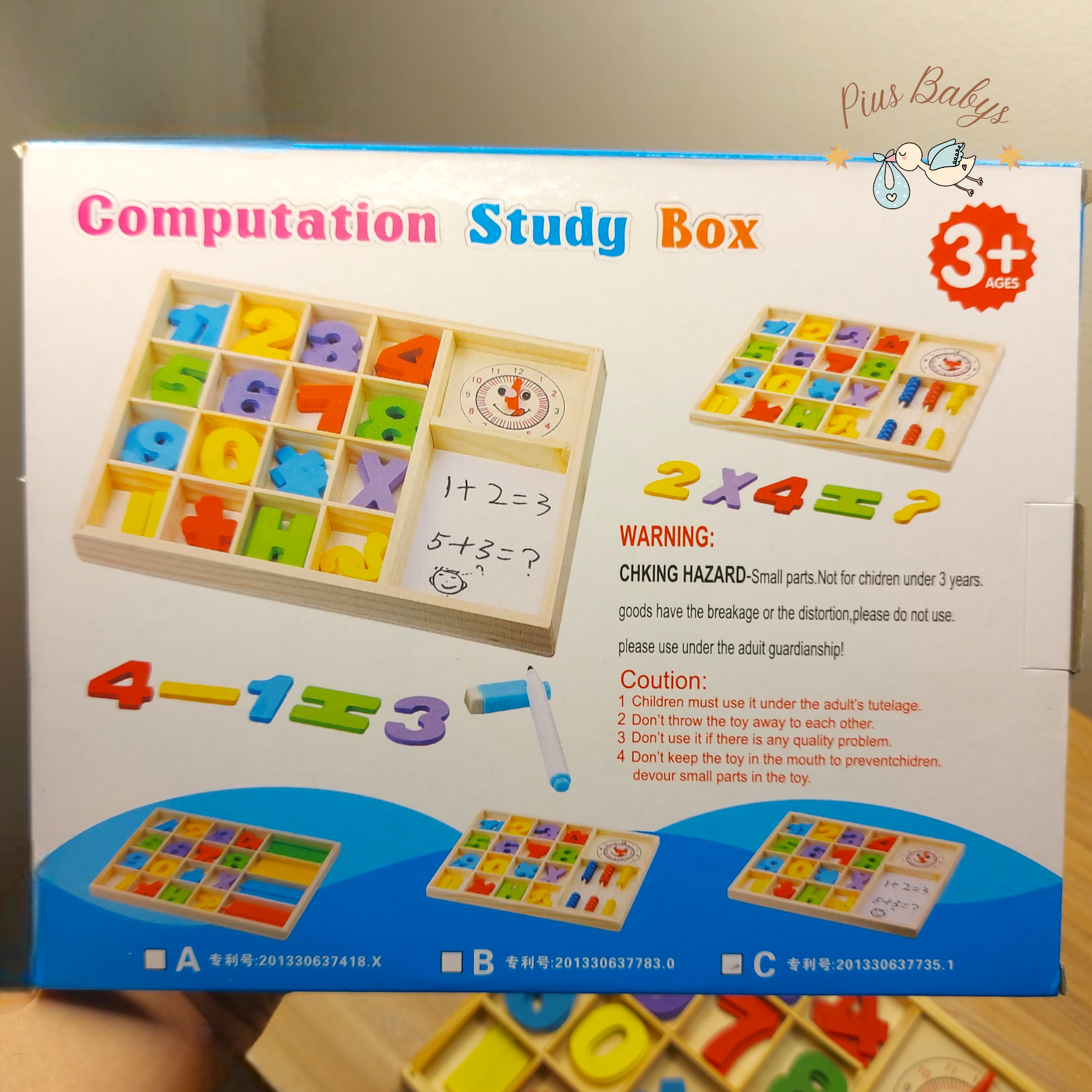 Set Matemáticas Study Box - Piezas de madera 3
