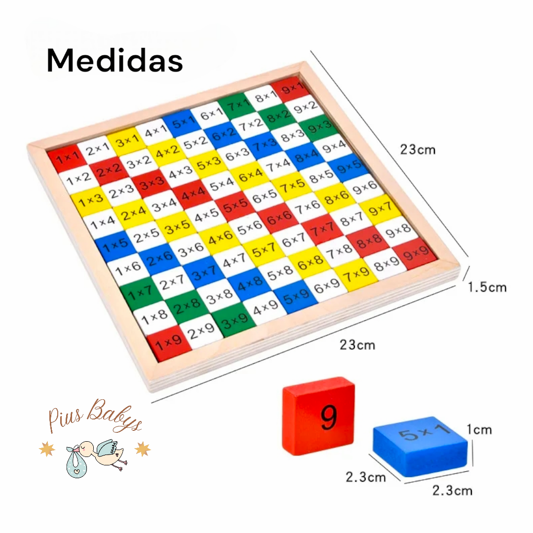 Tablas de multiplicar - Juego de madera didáctico Montessori 4