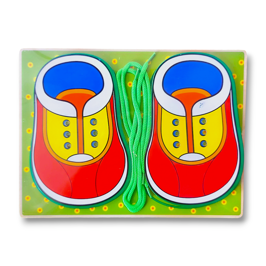 Zapatos aprender a abrochar y amarrar cordones - Didácticos Montessori 1