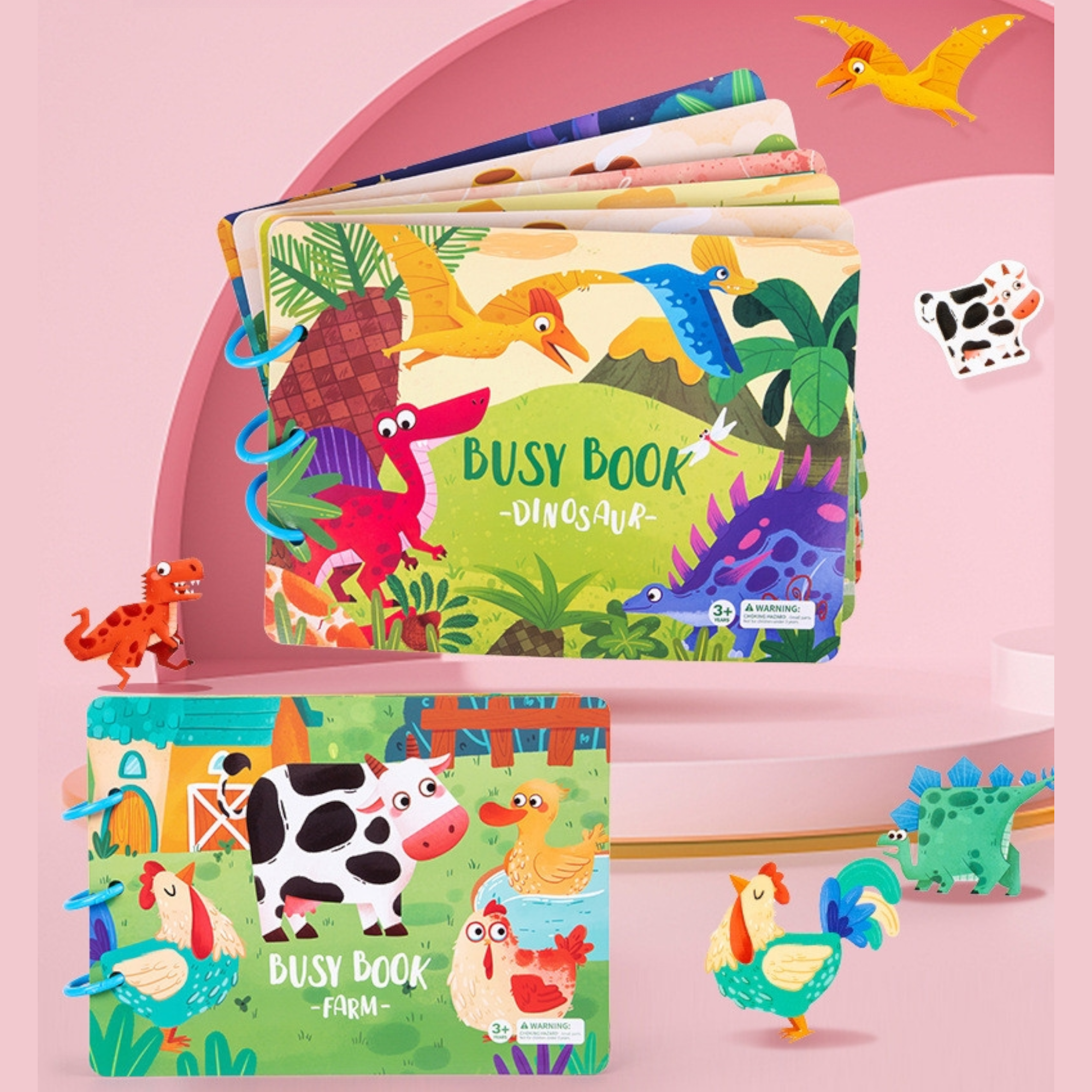 Libro de Tareas Múltiples - Desarrollo Cognitivo - Granja, Dinosaurio, Automóviles, Habilidades 3