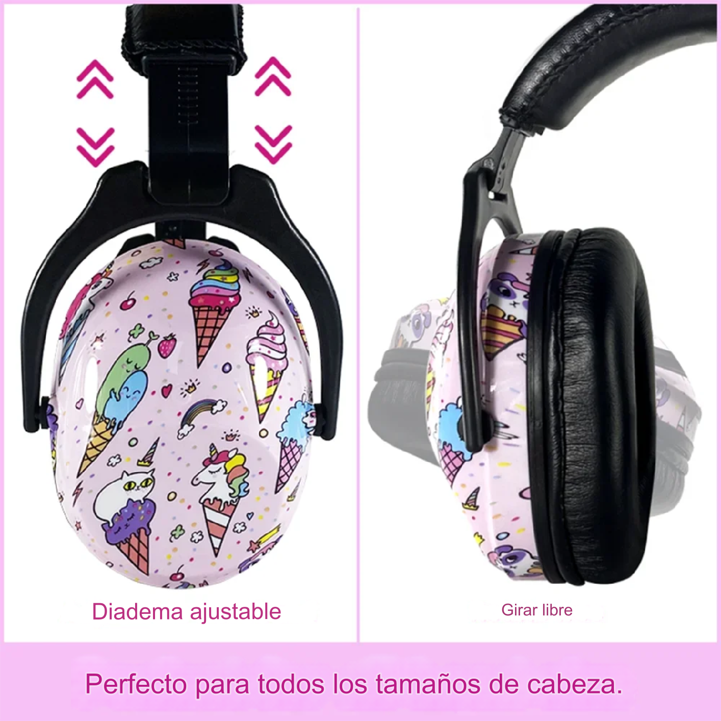 Audífonos Orejeras Antiruido Para Niños/Jóvenes Autismo Hiperacusia Sensibilidad TDAH - ICE CREAM 3