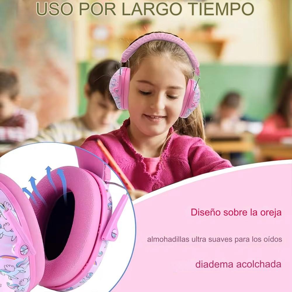 Audífonos Orejeras Antiruido Para Niños/Jóvenes Autismo Hiperacusia Sensibilidad TDAH - Unicorn Kids 25dB 2